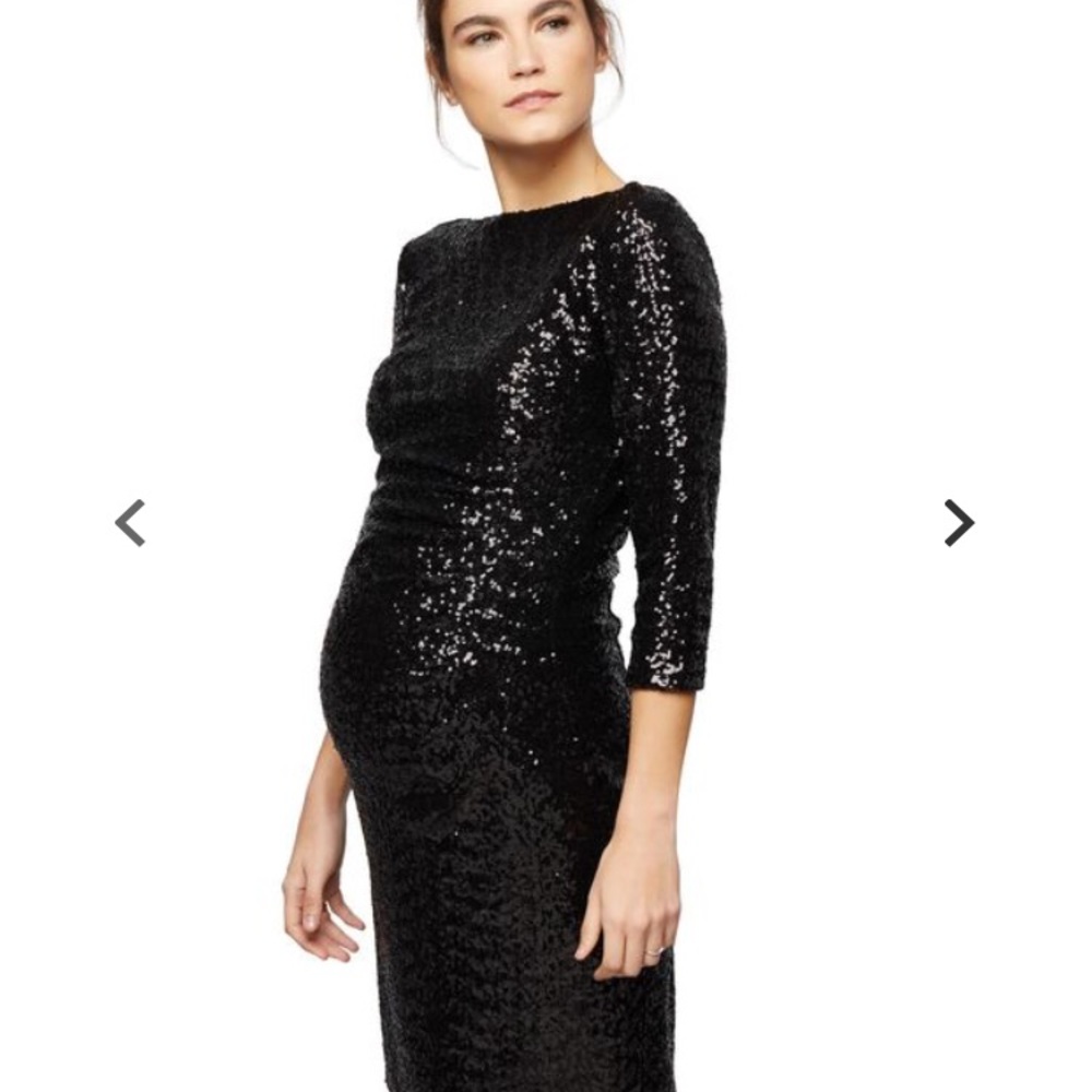 Sequin maternity dress